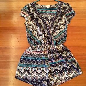 Charlotte Russe boho romper, size S
